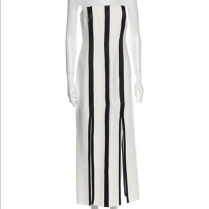 Striped midi length dress